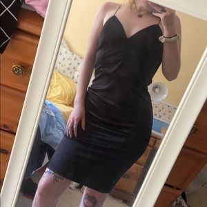 BLACK SILKY DRESS